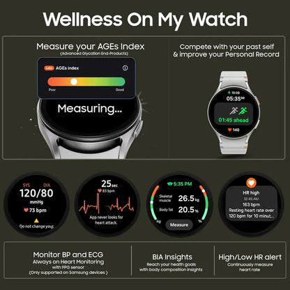 Smart Watch7 : AI-Powered (44mm, Green, BT+LTE) with 3nm Processor | Dual GPS | Sapphire Glass & Armour Aluminum | 5ATM & IP68 | HR, SpO2, BP & ECG Monitor | 1-Year Warranty | 14-Day Hassle-Free Returns + Free Earbuds Pro2 [Imported Quality]